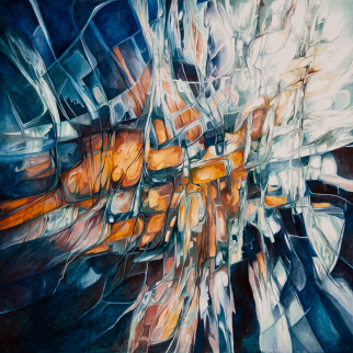 Mg 81 / Aquarell/Gouache, 53x53 cm