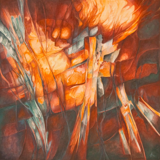 Mg 88, Aquarell/21.5x21.5cmGouache, 40x40cm