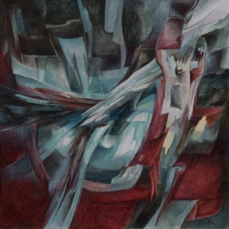 Mk 97 / Aquarell/Gouache, 24x24 cm