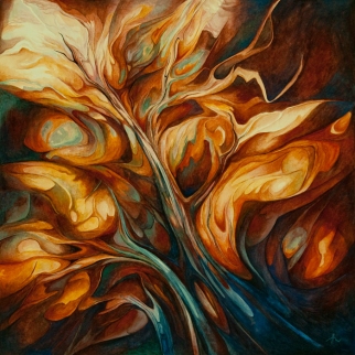 Mg 84 / Aquarell/Gouache, 42x42 cm