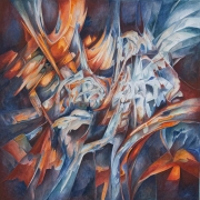 Mg 79 / Aquarell/Gouache, 57x57 cm