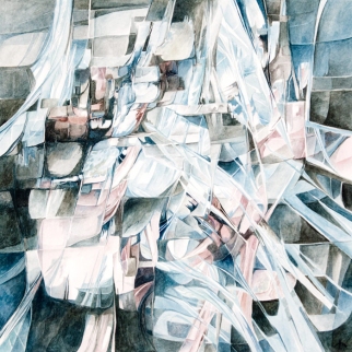 Mg 83 / Aquarell/Gouache, 40x40 cm