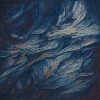 Mg 85 / Aquarell/Gouache, 47x47 cm