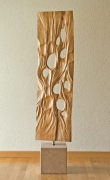 SH 16b / Drehrelief, Birnbaumholz, Höhe 140 cm, Rückseite