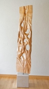 SH 17b / Drehrelief, Kirschbaumholz, Höhe 140 cm, Rückseite