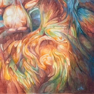 Mk 91, Aquarell/Gouache, 21.5x21.5cm