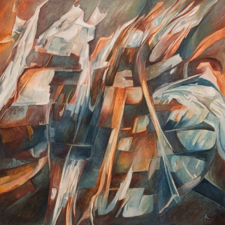 Mk 94 / Aquarell/Gouache, 29x29 cm