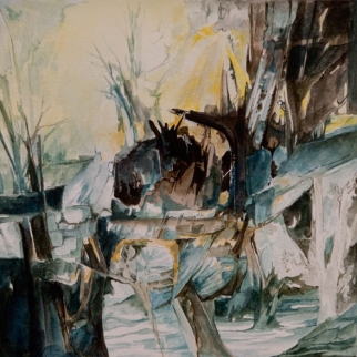 Mk 95 / Aquarell/Gouache, 21x21 cm