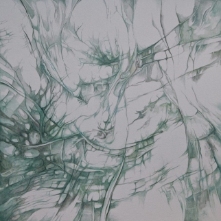 Mg 98 / Aquarell/Gouache, 43x43 cm