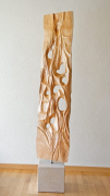 SH 17b / Drehrelief, Kirschbaumholz, Höhe 140 cm, Rückseite